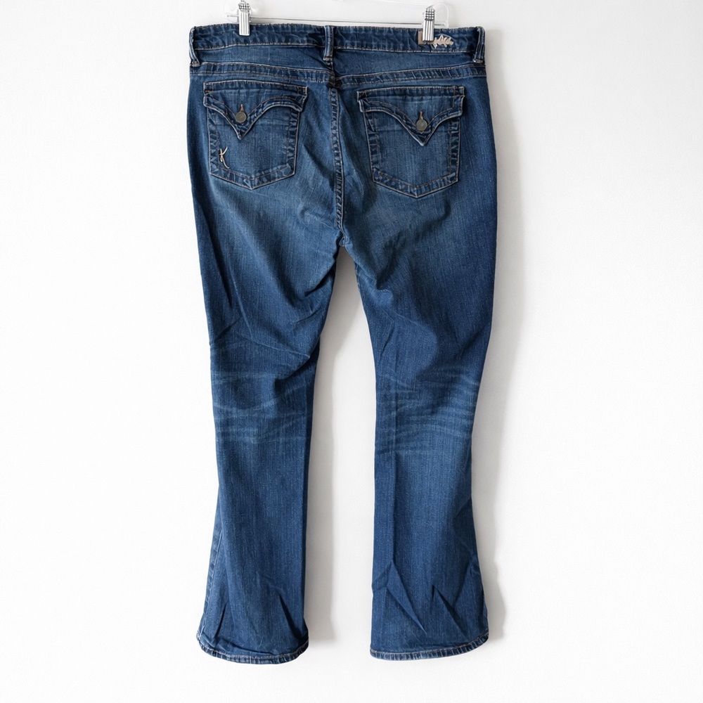 Kut From The Kloth Bootcut Mid Rise Flare Medium Wash Stretch Denim Jeans 16W - Picture 3 of 10